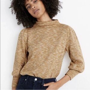 Madewell Marled Tan Cowl Neck Sweater